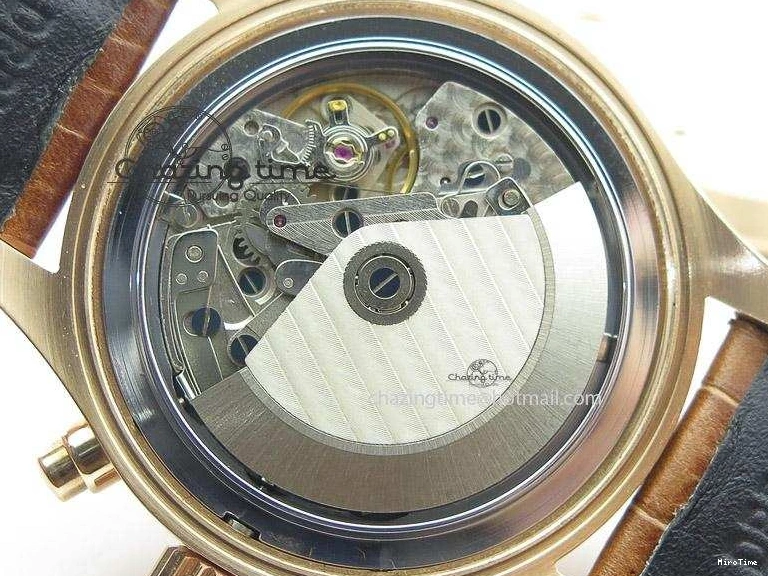 MIROTIME 0512 Youthful Pilot Chrono RG 3878 Gray Dial on Light Brown Leather Strap A 7394